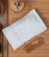 TC503 Towel City Organic Printable Border Hand Towel White colour image